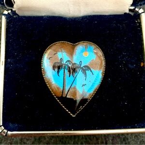 Beautiful Vintage Morpho Butterfly Brooch